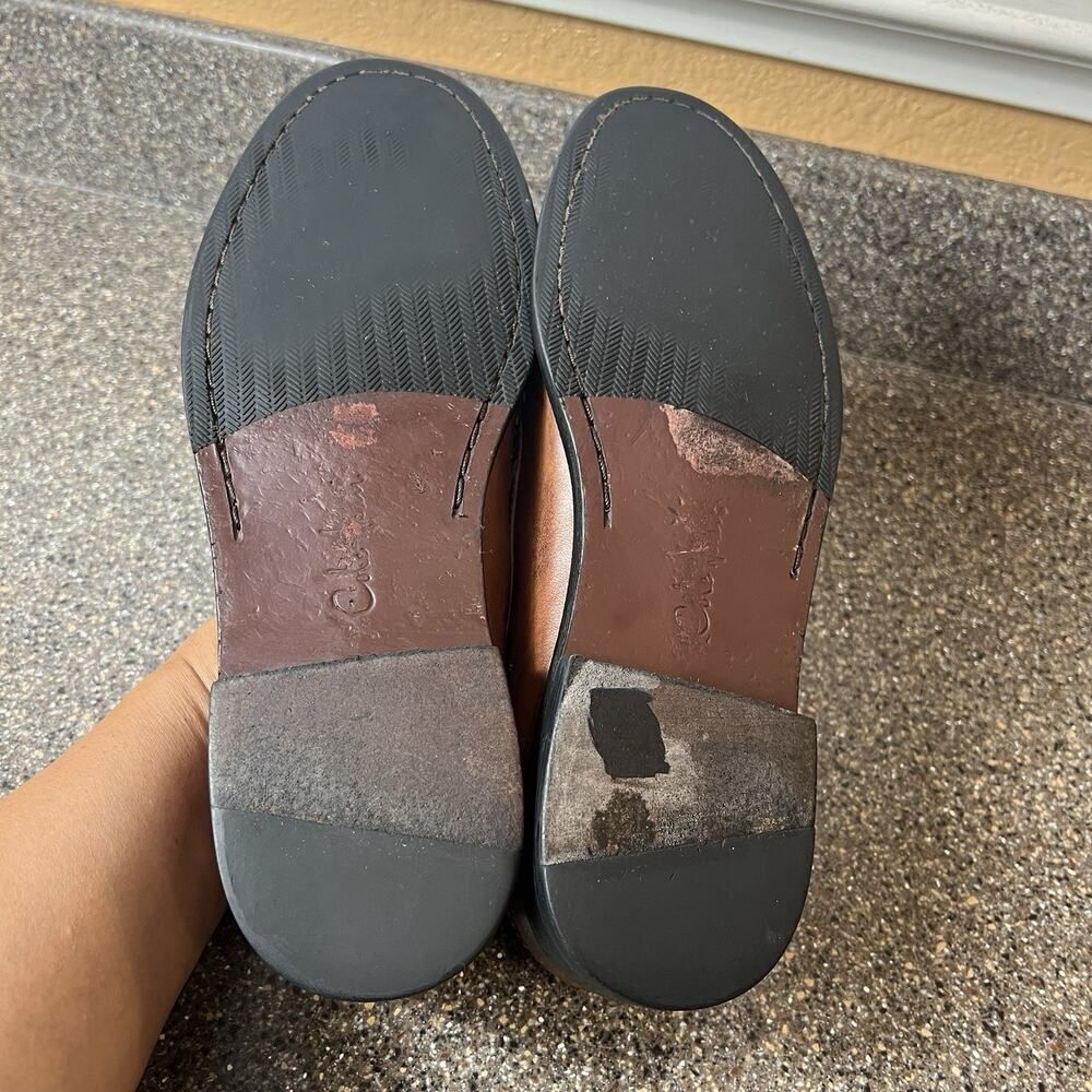 Cole Haan Men 9.5M Brown Leather Classic Comfort Dress SlipOn Tassel Fringe Shoe - Picture 9 of 10